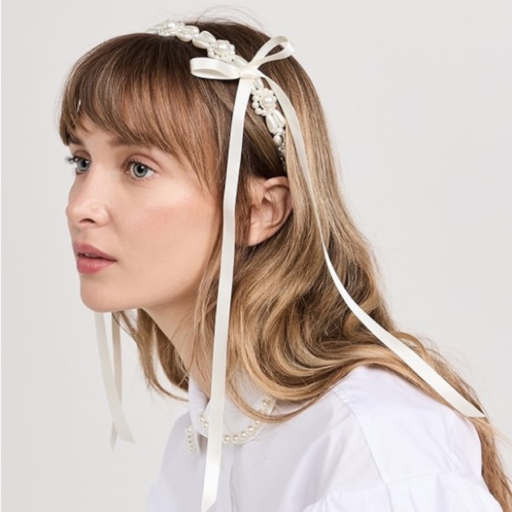 Simone Rocha pearl headband with bows